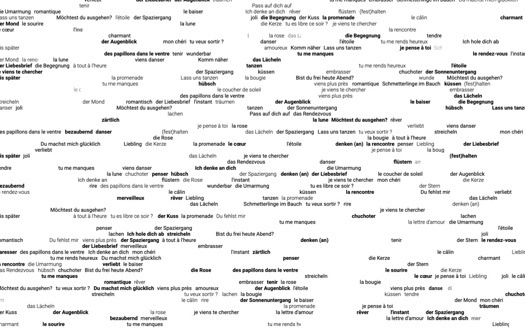 CI-18: German-French word field about meeting and affection